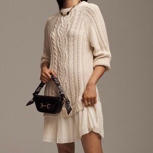 NWT Anthro Delphine Sweater Twofer Mini Dress